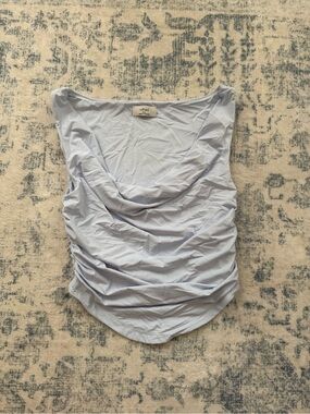 Wilfred Light Blue Draped Tank Top